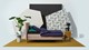 Boxspring Blocks vlak met gestoffeerd matras, beige