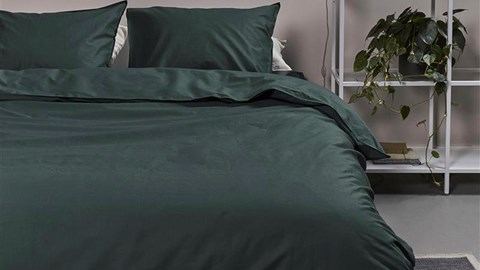 Dekbedovertrek Cotton Uni, dark green