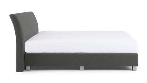 Boxspring Morero vlak met polyether matras, antraciet