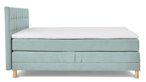Boxspring Grid verstelbaar met gestoffeerd matras, mintgroen