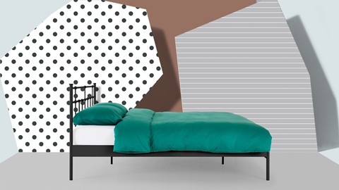 Bed Xam 2-persoons, zwart