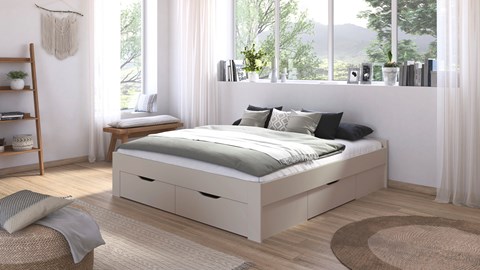 Bed Nori met 4 opbergladen Bed Nori met 4 opbergladen