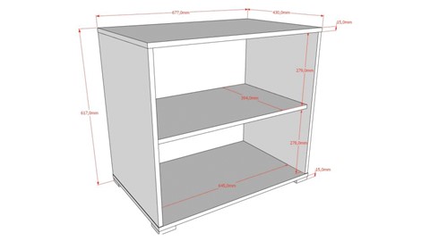 Boekenkast voor halfhoogslaper Sam, eik