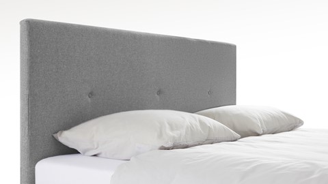 Boxspring Illinois vlak met Bridge matras 2-persoons, lichtgrijs