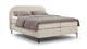 Boxspring Scallop vlak met gestoffeerd matras, beige