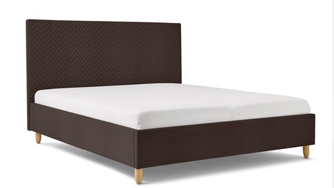 Bed Luxe met hoofdbord Arrow, bruin