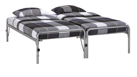 Bed & onderschuifBed Dual, zilver