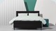 Box Lowen vlak met gestoffeerd matras, black