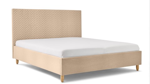 Bed Luxe met hoofdbord Arrow, roze