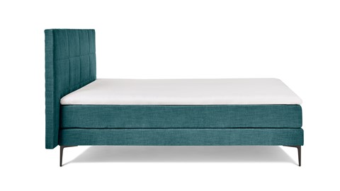 Boxspring Blocks vlak met gestoffeerd matras, groen