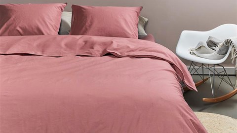 Dekbedovertrek Cotton Uni, pink