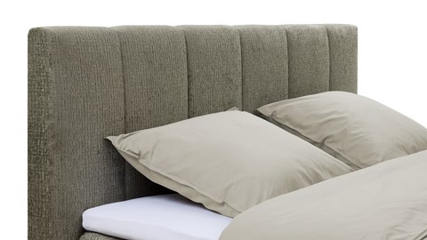 Boxspring Cloud vlak met gestoffeerd matras, thyme