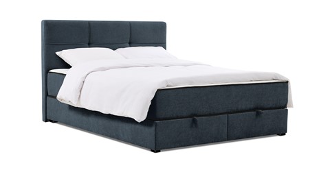 Opbergbed Mani met gestoffeerd matras, donkerblauw wind