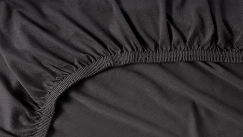 Hoeslaken Jersey splittopper, antraciet