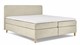 Boxspring Round vlak met gestoffeerd matras, beige