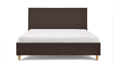 Bed Luxe met hoofdbord Arrow, bruin