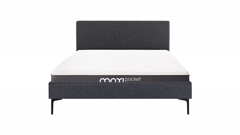 Bed Novel met lattenbodem en Maxi Pocket matras, antraciet