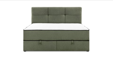 Opbergbed Mani met gestoffeerd matras, donkergroen monte