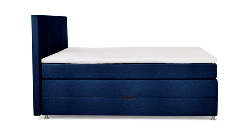 Opbergboxspring Square met gestoffeerd matras, floyd donkerblauw
