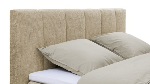 Boxspring Cloud vlak met gestoffeerd matras, zand
