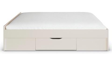 Bed Nori met 4 opbergladen, champagne