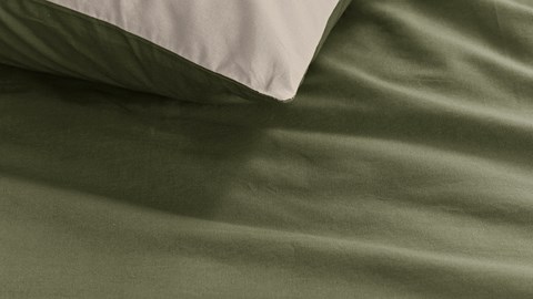Dekbedovertrek Duo, olive green