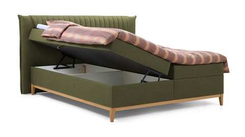 Opbergbox Nox met topmatras, donkergroen