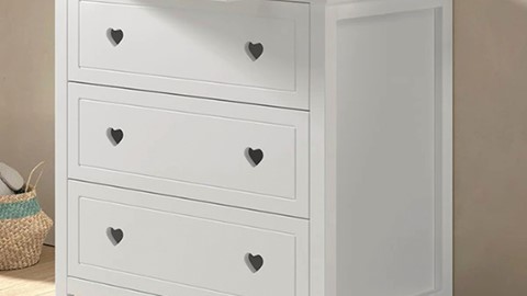 Commode Amori met opzetstuk, wit