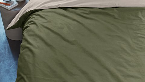 Dekbedovertrek Duo, olive green