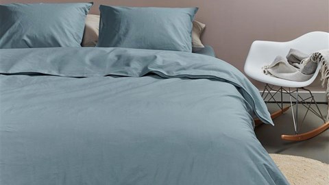Dekbedovertrek Cotton Uni, blue