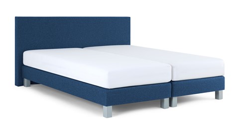 Box Kerry Deluxe vlak met gestoffeerd matras, blauw