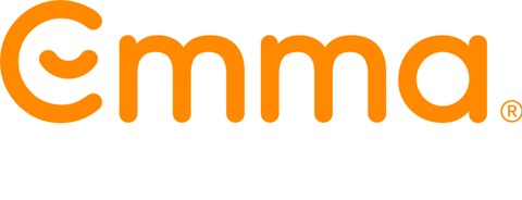 Een close-up van een logo