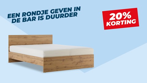 Studenten deal houten bed Timber, 20% korting