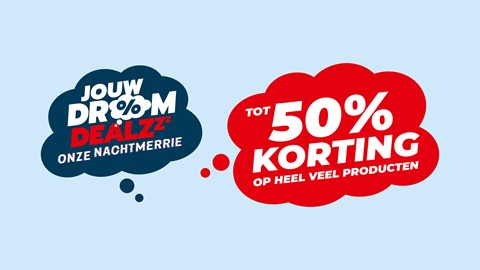 een paar rode en blauwe labels