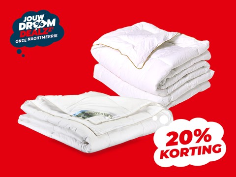 een witte deken en een rode achtergrond