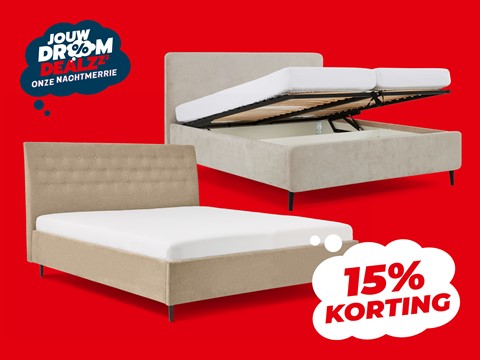 Een bed met een matras