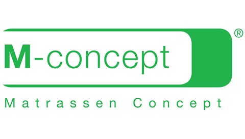een groen-wit logo