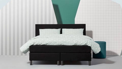 Zwarte boxspring Lowen