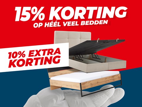 een hand die een bed vasthoudt