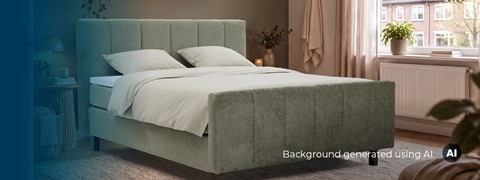 een bed met een bedframe