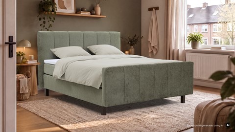 Een bed in een kamer