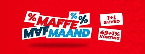 Tot 50% korting tijdens de Maffe Maf Maand