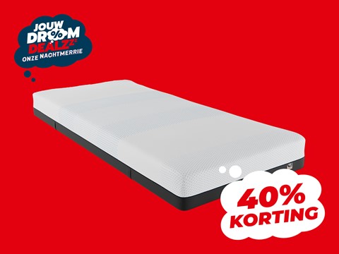 een matras op een rode achtergrond
