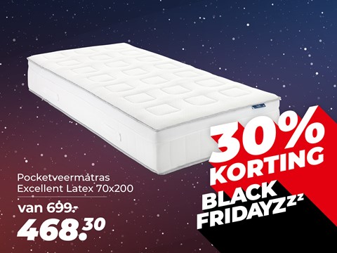 Een wit matras met rode tekst